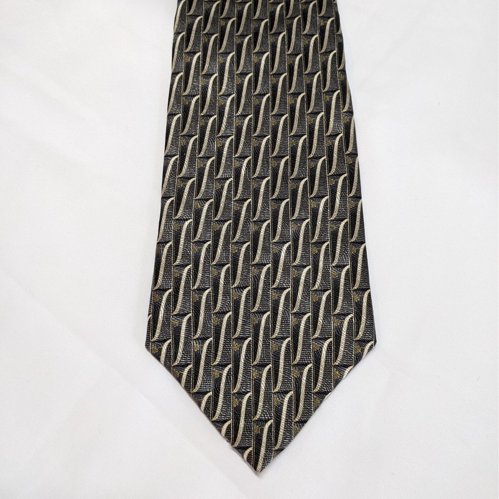 Zylos George Machado Geometric Men's Neck Tie‎ 100% Silk Multi Color